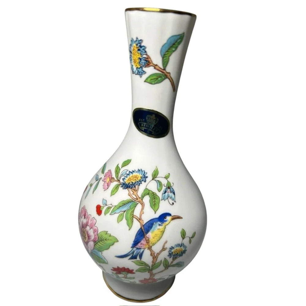 Vintage Aynsley Pembroke Bud Vase Fine English Bone China Made in England 6